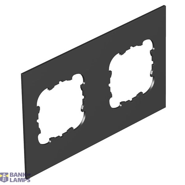Cover plate 2x EK for T12L 142x88mm Polyvinylchloride Graphite black R image 1