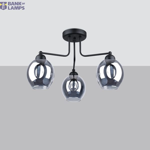FILLAN 3 BLACK CHANDELIER E27 3X60 IP20 image 3