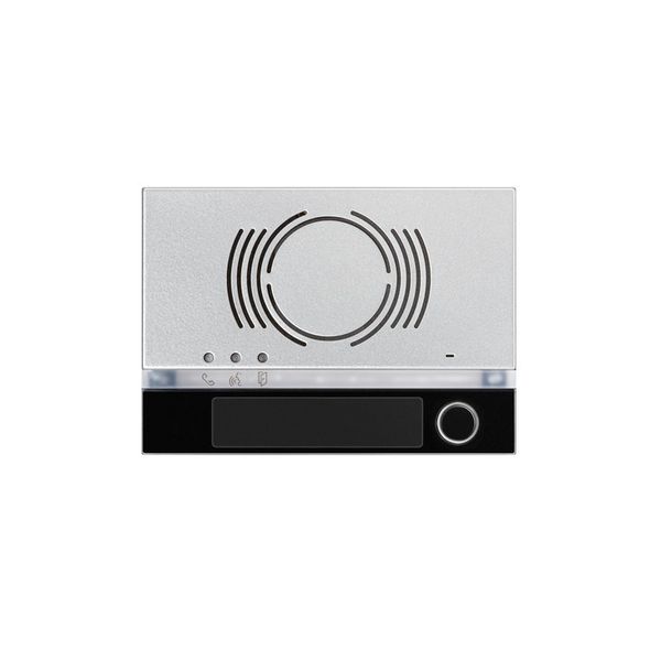 Front panel for audio outdoor station, 1 button, Alpha, black image 1