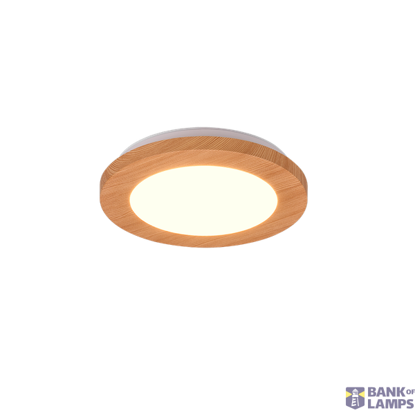 Camillus LED ceiling lamp 17 cm wood image 1