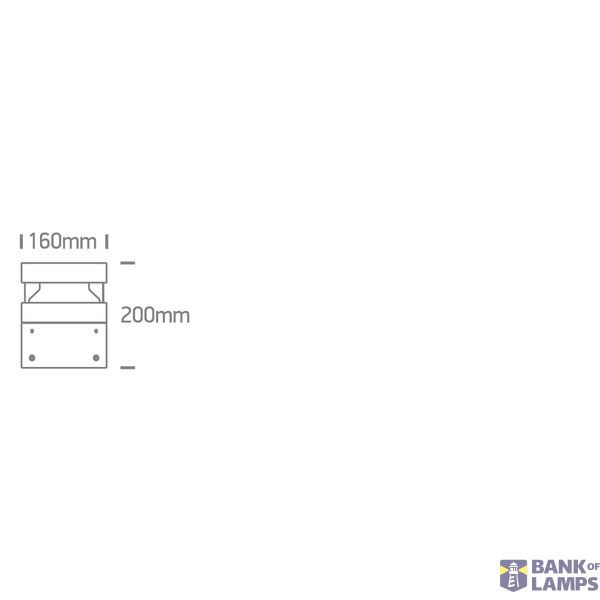 ANTHRACITE BOLLARD 20cm 20W CW IP65 230V image 4