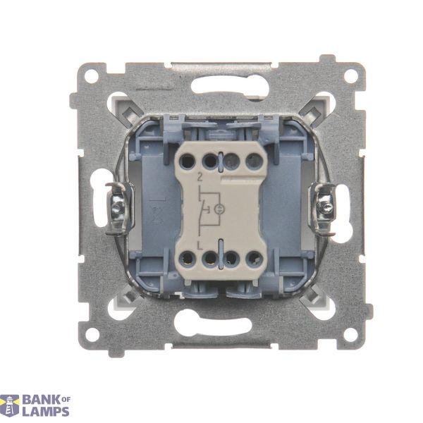 Single switch with a key - 2 positions "0-1", cream white/electro white, 5A image 1