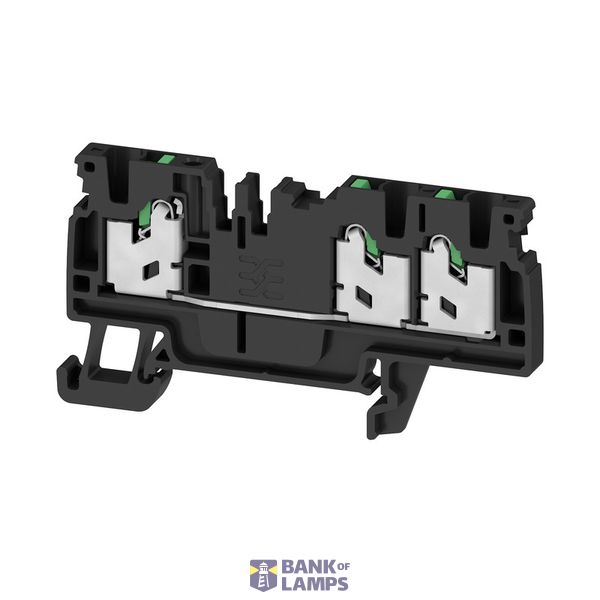 Feed-through terminal block, SNAP IN, black, 2.5 mm², 24 A, 800 V, Num image 1