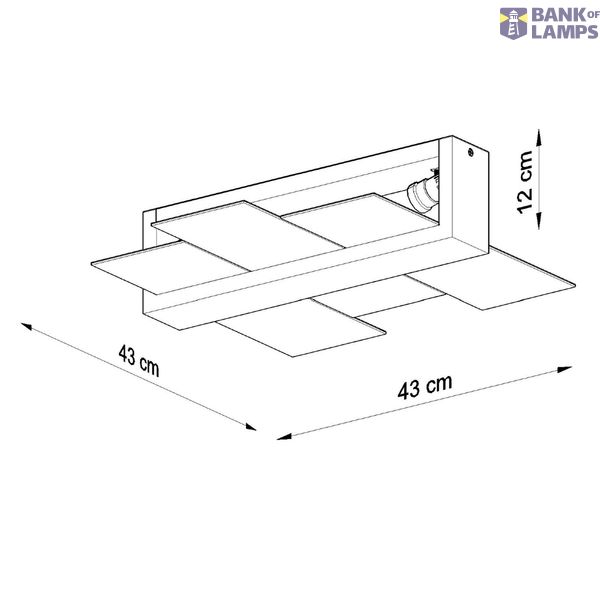 CEILING LAMP FENIKS 2 WHITE E27 2X60W IP20 image 9