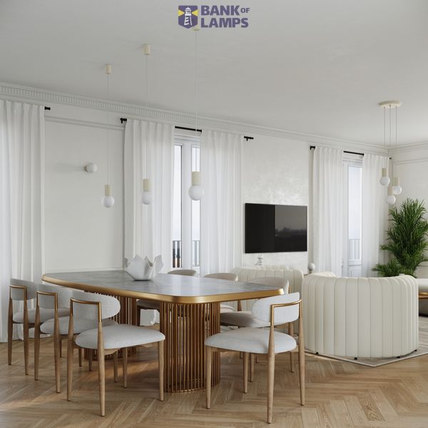 Pendant lamp HALO 3P beige image 10