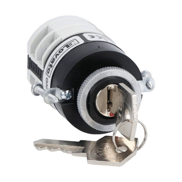 Rotary cam switch 7GN series, ON-OFF switch 3 poles 16A, for front mounting without front plate with key operation for hole Ø22mm fixing image 1