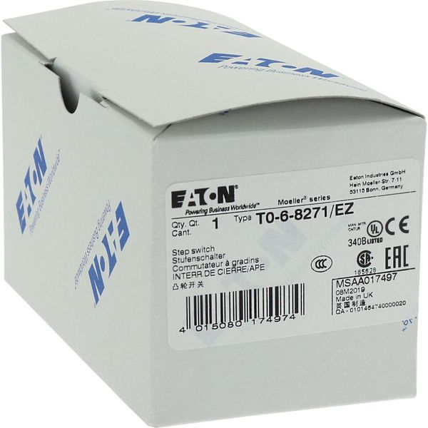 T0-6-8271/EZ Step switches, T0, 20 A, centre mounting, 6 contact unit(s), Contacts: 12, 45 °, maintained, Without 0 (Off) position, 1-4, Design number 8271 image 24