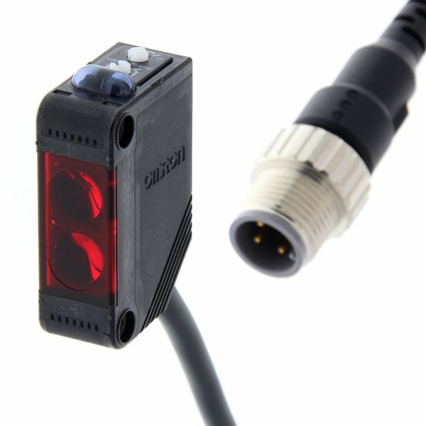 Photoelectric sensor, rectangular housing, red LED, retro-reflective, E3Z 8012A image 3