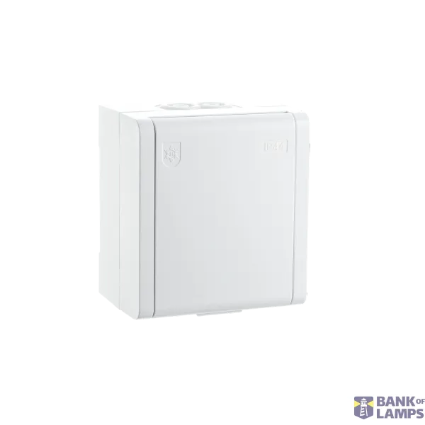 OUTLET SURFACE MOUNTED IP44 WHITE 6-PACK image 1