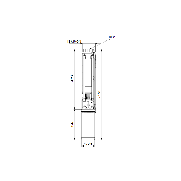 Submersible deepwell pump SP 14-23 Rp2 6&quot; 5.5kW 3X380-415V/50Hz image 2