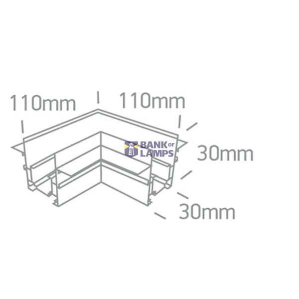 WHITE TRIMLESS CORNER FOR 42001ATR / 42002ATR image 2