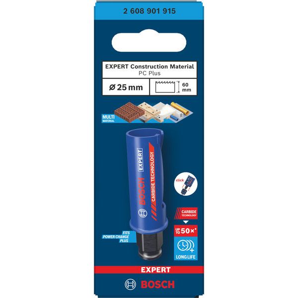 EXPERT Construction Material Hole Saw 25 mm image 1