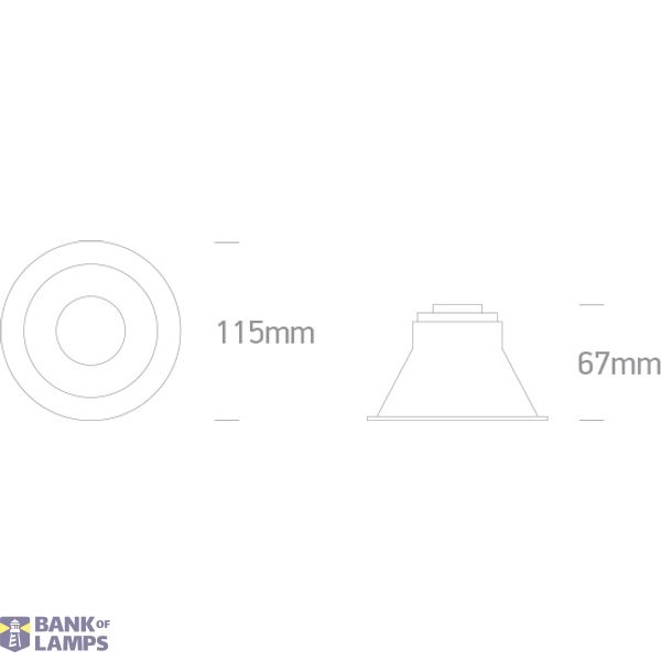 WHITE LED 10W IP54 CW 230V DARK LIGHT image 2