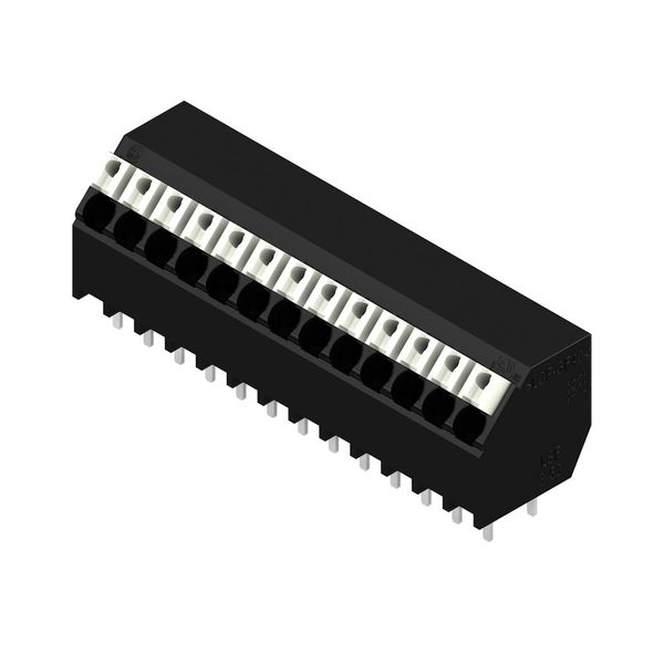 Printed circuit board terminals, 3.50 mm, Number of poles: 13, 135°, Solder pin length (l): 3.5 mm, black, PUSH IN with actuator, Clamping range, max. : 1.5 mm², Tube image 2