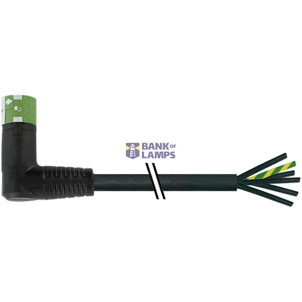 MQ15 female 90° with cable 600V AC type 3 PVC 6x2.5 bk UL/CSA 4m image 2