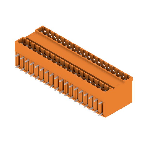 PCB plug-in connector, male header, closed side, THT solder connection, 5.00 mm, Number of poles: 36, 90°, Solder pin length (l): 3.2 mm, tinned, orange, Box image 2