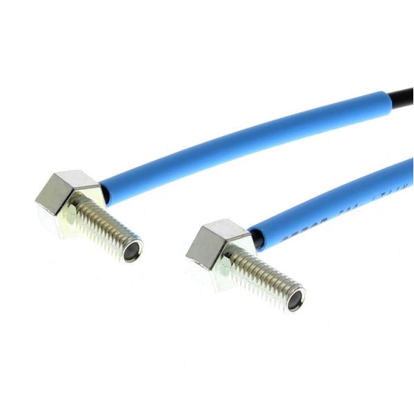 Fiber optic sensor head, retro-reflective, long distance detection, M4 E32 1593F image 2