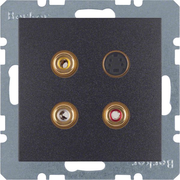 3 x Cinch/S-Video soc. out., B.3/B.7, ant., matt image 1