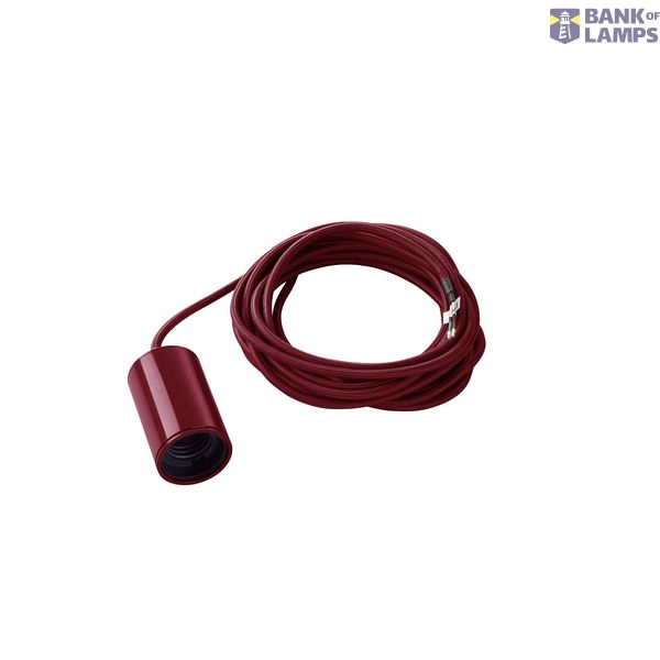 FITU pendant, A60, round, wine red, 5m cable with open cable end, max. 60W image 1