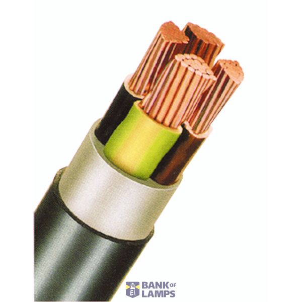 PVC Insulated Heavy Current Cable 0,6/1kV EYY-J 5x10rm bk image 1
