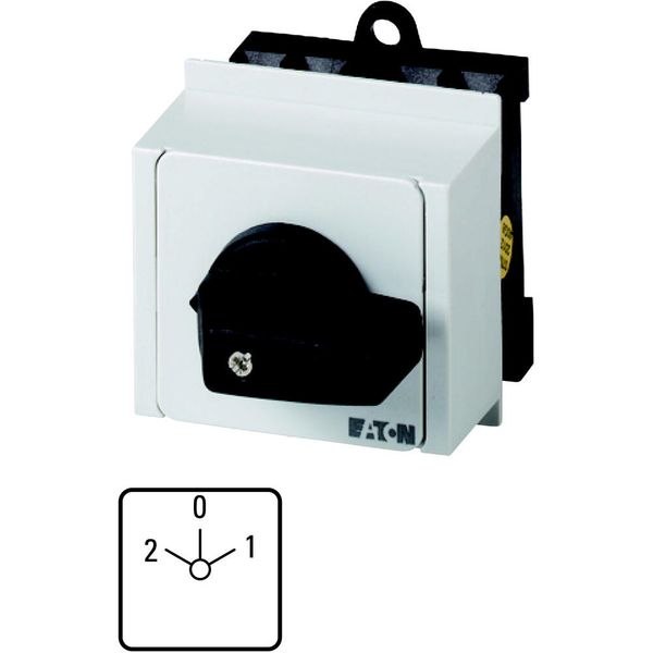 T0-2-15422/IVS Changeoverswitches, T0, 20 A, service distribution board mounting, 2 contact unit(s), Contacts: 4, 45 °, maintained, With 0 (Off) position, 2-0-1, Des image 5