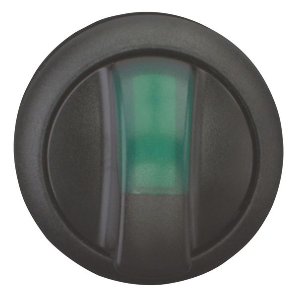 M22S-WRLK3-G Illuminated selector switch actuator, RMQ-Titan, With thumb-grip, maintained, 3 positions, green, Bezel: black image 3