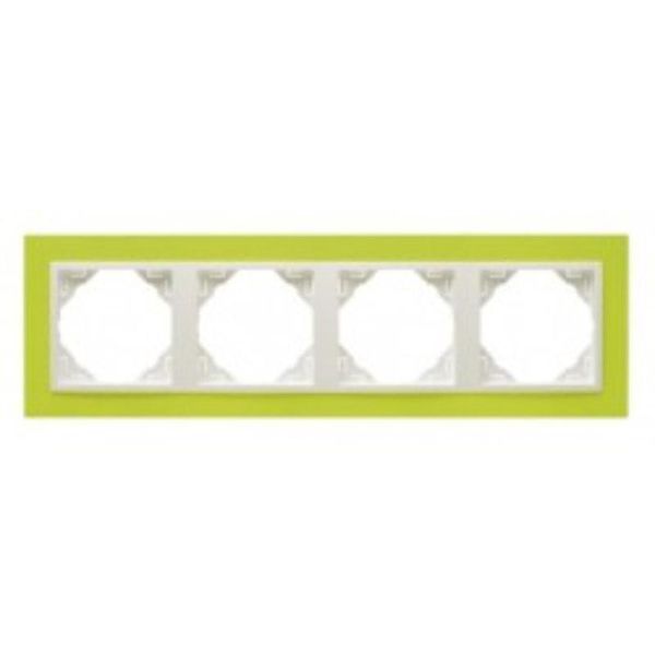 FOUR-GANG FRAME GREEN/ICE image 1