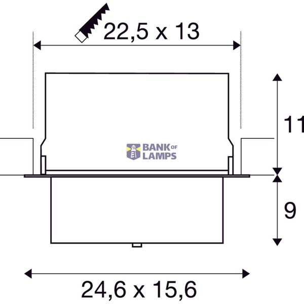 ALAMEA LED Recessed ceiling luminaire, black, 3000K, 45W image 3