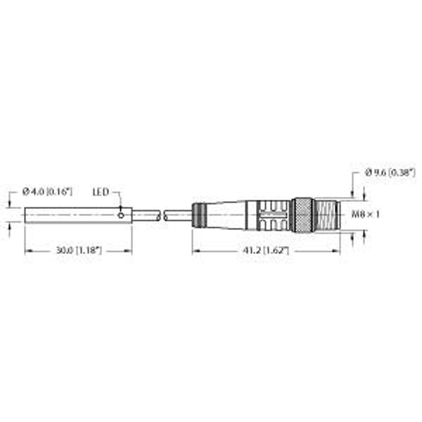 Inductive Sensor   BI1U-EH04-AP6X-0.3-PSG3M image 1