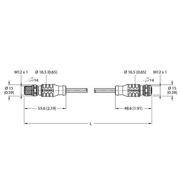 Industrial Ethernet Cable Connection Cable   RSSD-RKSD-4422-1M image 1