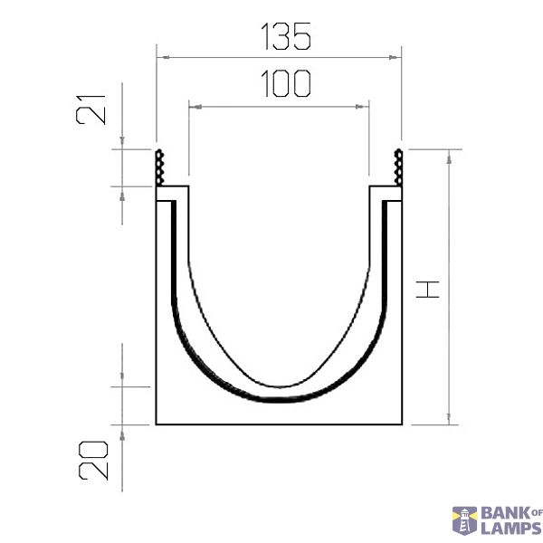 V100S chute, type 5.1, 0.5m, Multiline Seal in image 1
