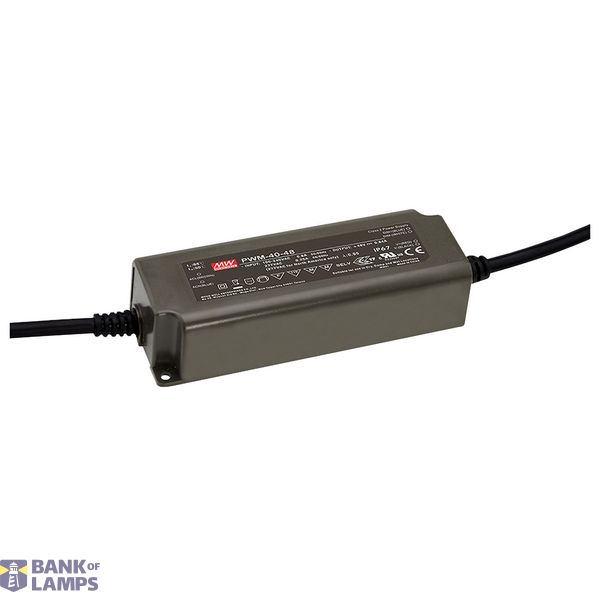 PWM-40-48 Led driver, IP67 40W, 48V, 0,84A PWM, MEAN WELL image 1