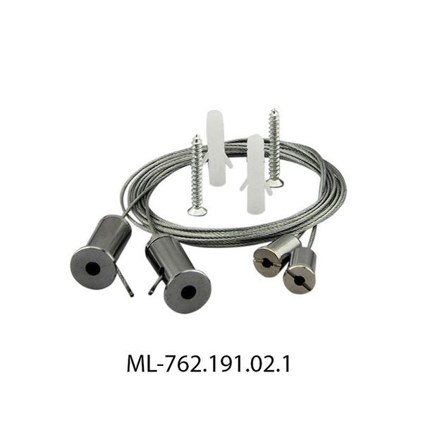 Set for hanging ZT profile, length 1.5 m, 2x cable with accessories image 1