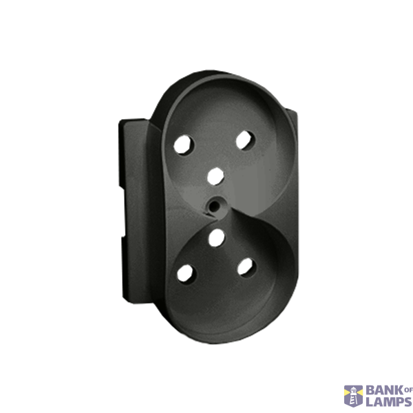 Cover for double socket outlet with earthing, Graphite image 1