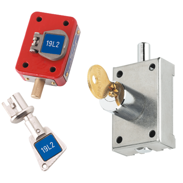 SET OF MOUNTING SECURITY LOCK EL11AP FOR OLD RANGE SAFETY ENCLOSURE image 2