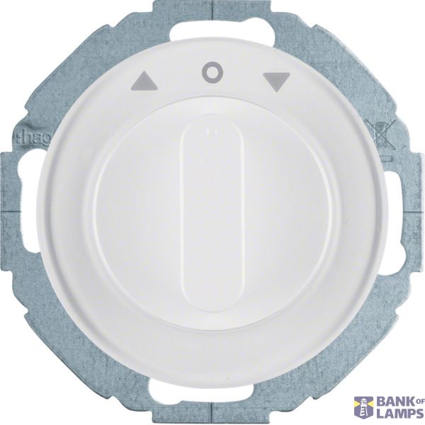 Blind switch 1-prong + center piece, Series R.classic white image 1