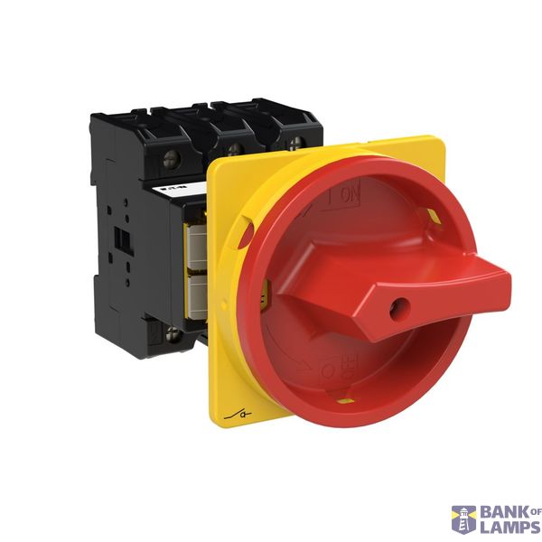 P3 Main switch, 80 A,Rear mounting, 3 pole, Form V/SVB, Red, Door coup image 5
