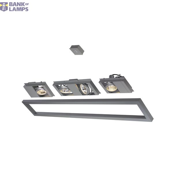 AIXLIGHT PENDANT SYSTEM BASIC FRAME 1, silver-grey, 110cm image 2