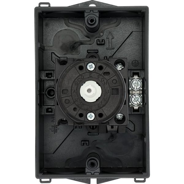 T0-4-8344/I1/SVB Main switch, T0, 20 A, surface mounting, 4 contact unit(s), 8-pole, Emergency switching off function, With red rotary handle and yellow locking ring, image 6