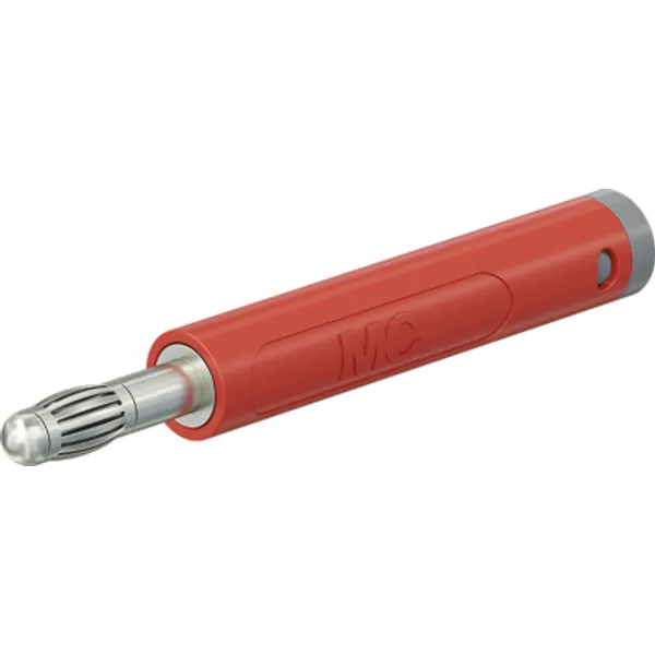 4 mm plug, crimp connection, 2.5 mm², red, 64.2054-22 image 1