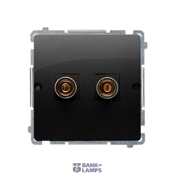 Loudspeaker socket, black matt image 1