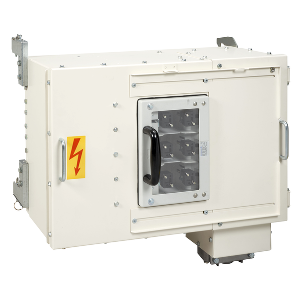 Tap off unit, Canalis KT, with Muller disconnector, 400A, 3L+PEN, white RAL9001 image 1