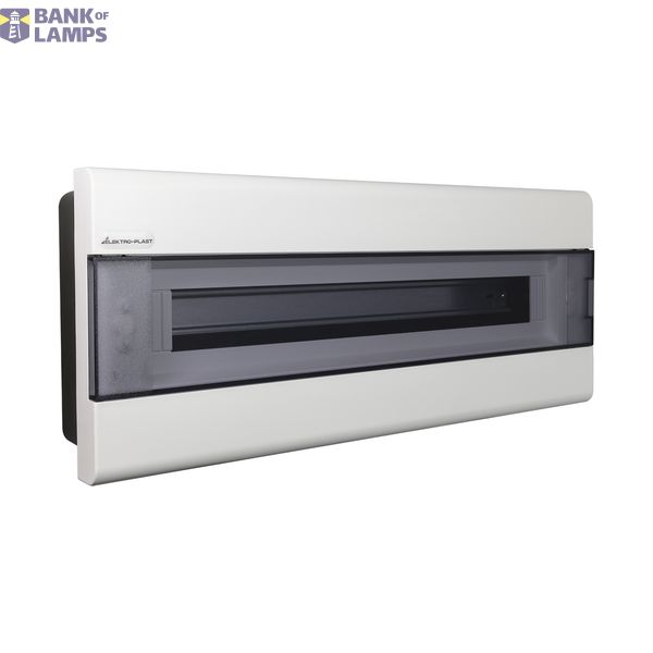 Flush-mounted distribution board SRp-24/1, N+PE (1x24) IP40, transparent door image 1