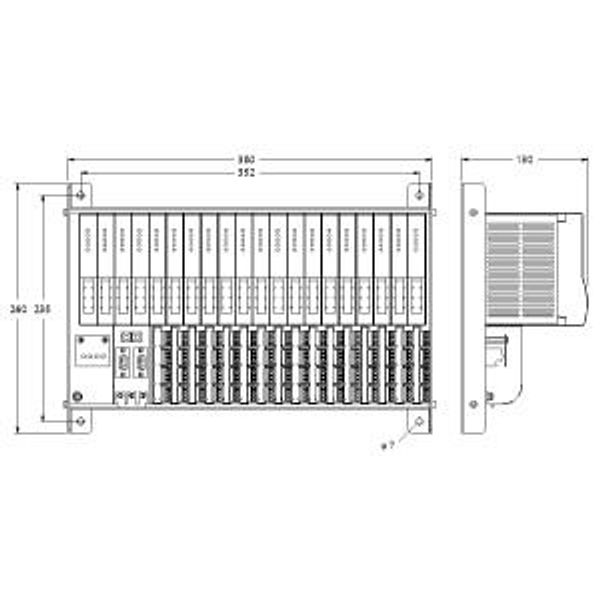 excom I/O System Module Rack for 16 Modules, Zone 2   MT16-3G image 2
