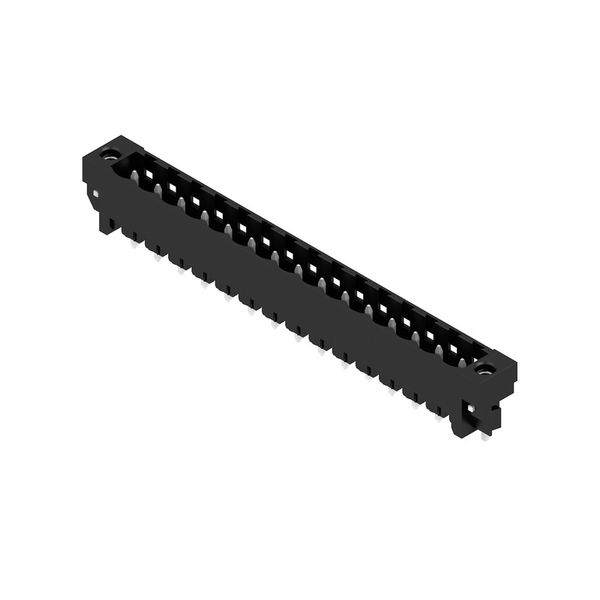 PCB plug-in connector, male header, Solder flange, THT solder connection, 5.08 mm, Number of poles: 15, 180°, Solder pin length (l): 3.2 mm, tinned, black, Box image 2
