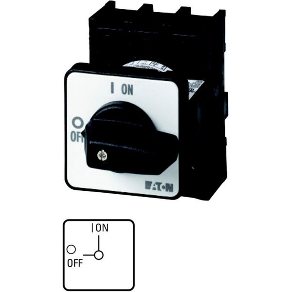 P1-25/EZ/N On-Off switch, P1, 25 A, centre mounting, 3 pole + N, with black thumb grip and front plate image 6