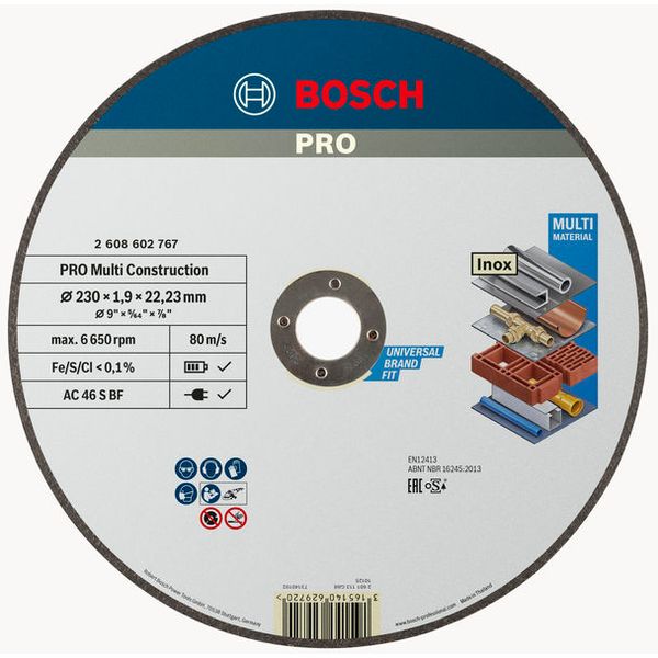 Rapido Multi Construction straight cutting disc ACS 46 V BF, 230 mm, 1,9 mm image 2