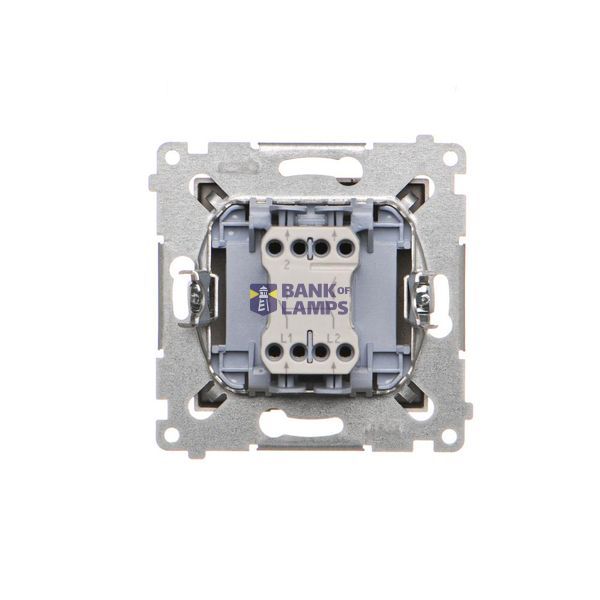 Key with the "vertical" pictogram for switches and electronic controllers, Silver matt, metalic image 1