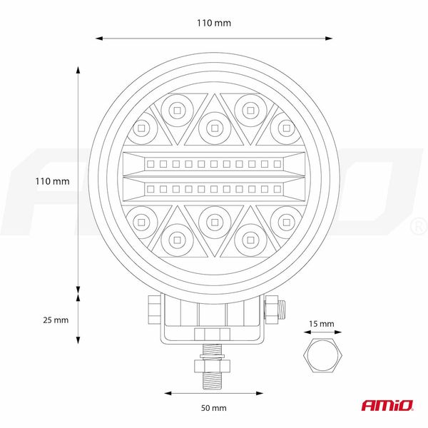 Working lamp AWL16 26LED COMBO 9-36V image 1