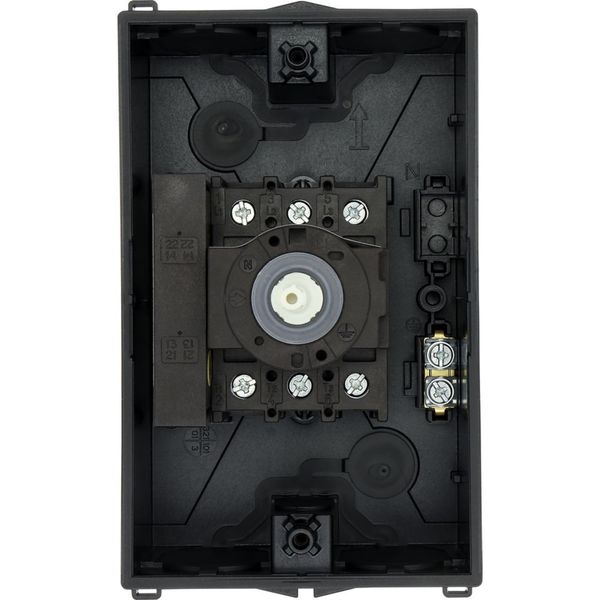P1-25/I2-SI/HI11-SW Safety switch, P1, 25 A, 3 pole, 1 N/O, 1 N/C, STOP function, With black rotary handle and locking ring, Lockable in position 0 with cover interlock, image 60